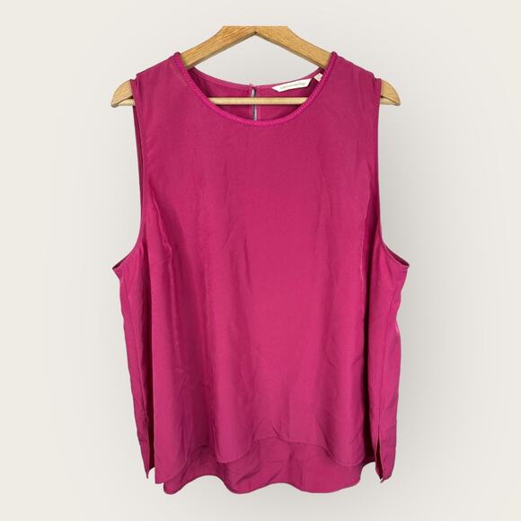 Soft Surroundings Tops - Soft Surroundings Womens size 1X Satin Tank Blouse Magenta 5DZ32